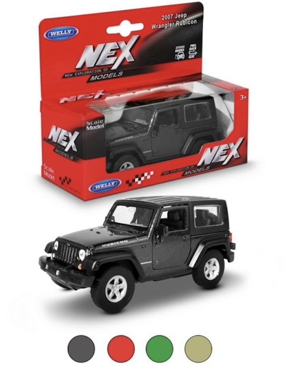  WELLY 1:38 Jeep Wrangler Rubicon 2007, . . 15*12*6  ()